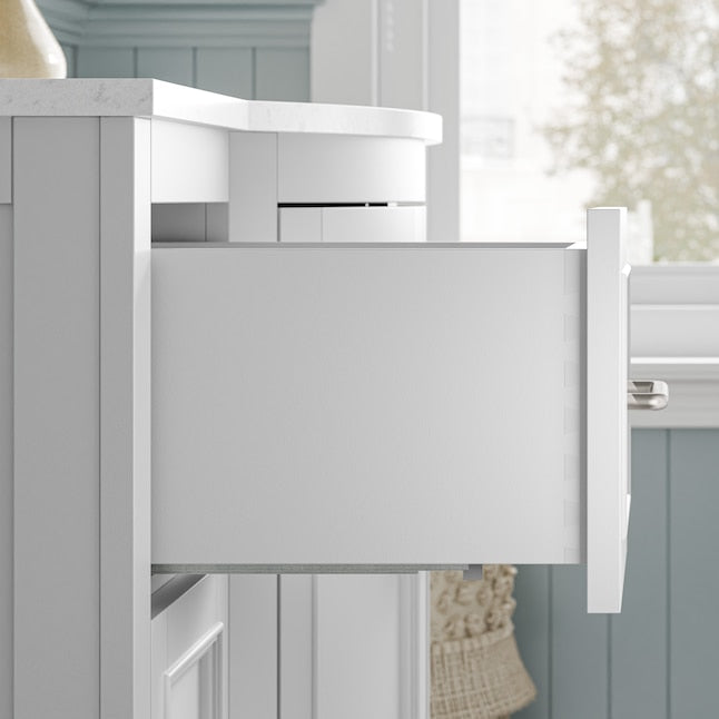 allen + roth St. Ives 48-in Muse Gray Undermount Single Sink Bathroom Vanity with Carrara Engineered Marble Top