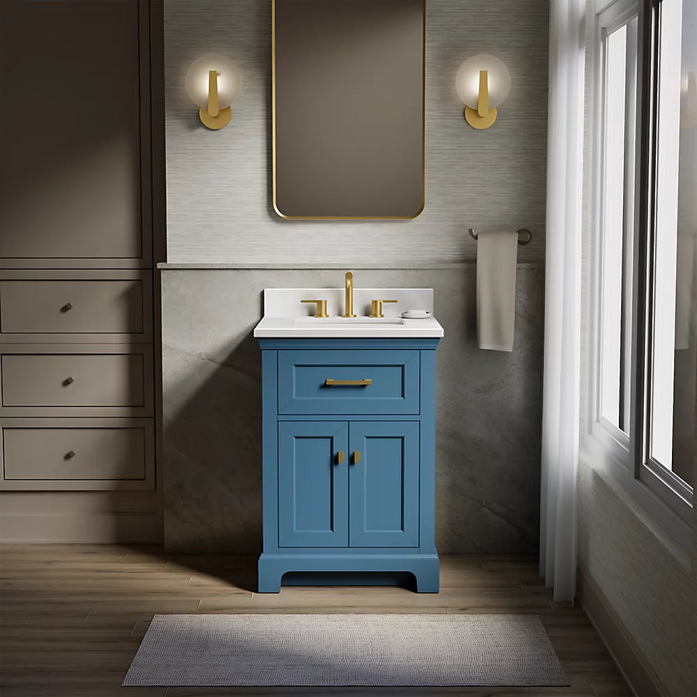 Charlemont ™ 24" bathroom vanity cabinet with sink and quartz top K-29259-BD1-TDB