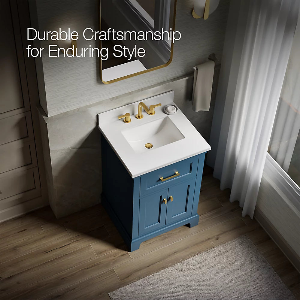 Charlemont ™ 24" bathroom vanity cabinet with sink and quartz top K-29259-BD1-TDB
