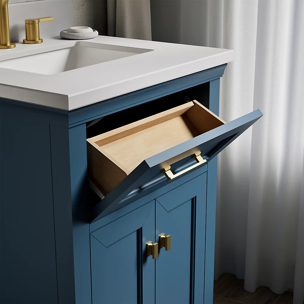 Charlemont ™ 24" bathroom vanity cabinet with sink and quartz top K-29259-BD1-TDB